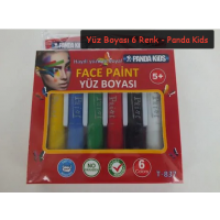 Yüz Boyası 6 Renk - Panda Kids