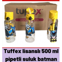 TUFFEX BATMAN 500ML LİSANSLI PİPETLİ SULUK MATARA