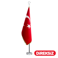 Makam Türk Bayrak Telalı Simli 100x150