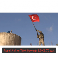 Raşel Aplike Türk Bayrak 2,5X3,75 Mt.