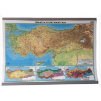 70x100 Türkiye Siyasi-fiziki Çift Taraflı Harita