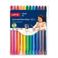 LETS 12 Renk Rolling Crayon Çevirmeli  Mum Boya 