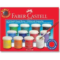 Faber-Castell 12li guaj boya 15gr metalik
