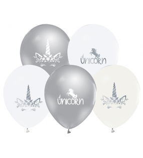 Balonevi 12 İnç Baskılı Unicorn Krom (1+1) Balon BE