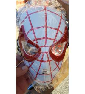 maske spiderman kırmızı-beyaz örümcek adam
