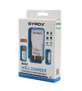 SYROX J15 ( MICRO ) USB ( SET ) SAMSUNG 2.0A MİKRO EV ŞARJ ALETİ*200